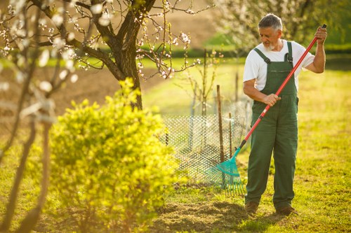 Professional landscaper working in Kentish Town